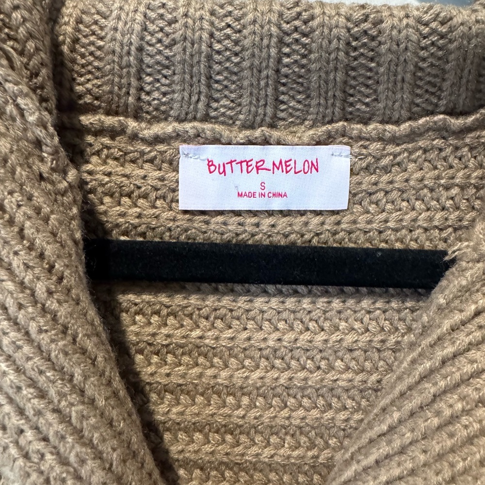 Cropped Tan Sweater - Picture 2 of 4